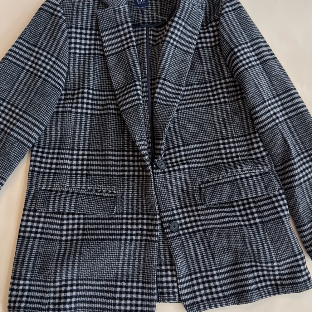 GAP Black and White Houndstooth Blazer
